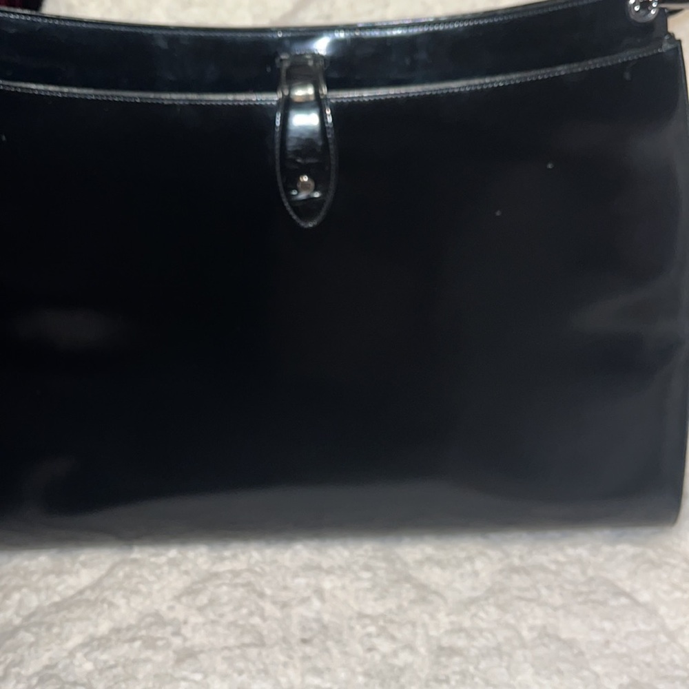 Vintage BALLY black, smooth, leather, large handbag great condition
